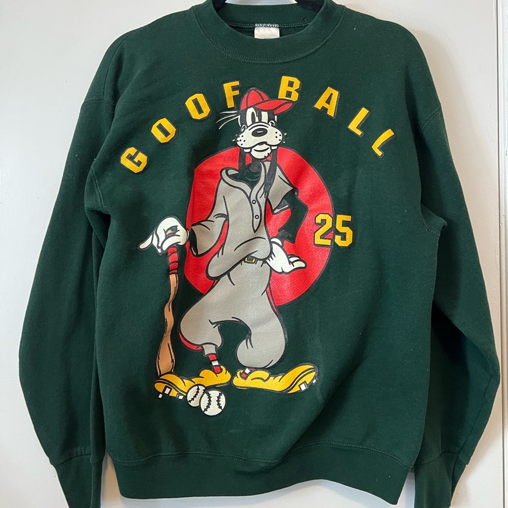 Disney Goofball Goody Green Crewneck Sweater